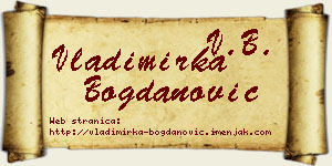 Vladimirka Bogdanović vizit kartica